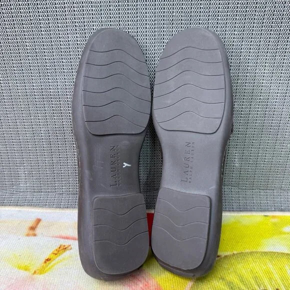 Lauren Ralph Lauren Womens Size 10B Brown Crocodile Embossed Leather Loafers - Picture 7 of 8